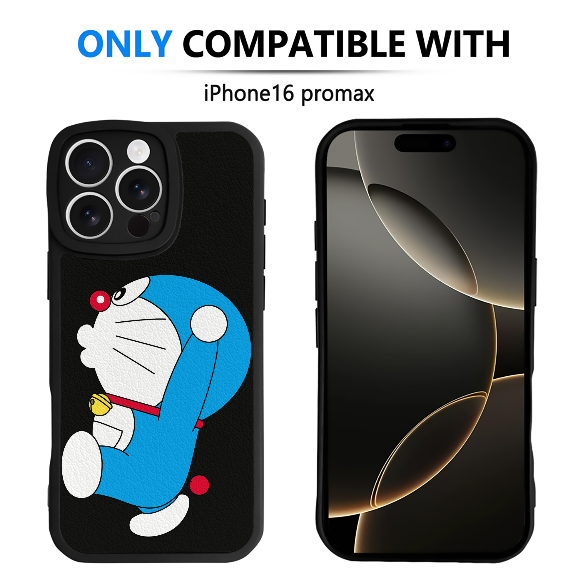（画像用） ドラえもん Doraemon 【iPhone 16シリーズ対応】シリコンスマホケース（レザー調） 材質：シリコン